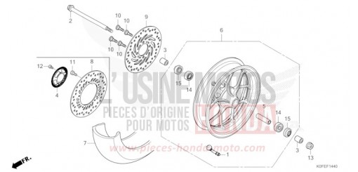 ROUE AVANT Z125MAS de 2025
